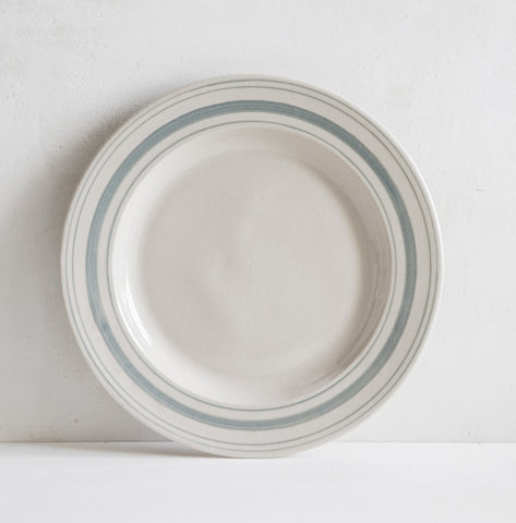 000 - Handmade Linen Stripe Serving Plates
