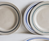 000 - Handmade Linen Stripe Serving Plates