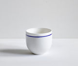 Handmade Porcelain Beaker with Cobalt Blue Line