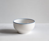 Handmade Porcelain Simple Bowls with Coloured Rim