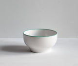 Handmade Porcelain Simple Bowls with Coloured Rim