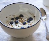 Handmade Porcelain Simple Bowls with Coloured Rim