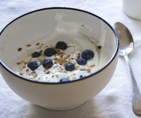 Handmade Porcelain Simple Bowls with Coloured Rim